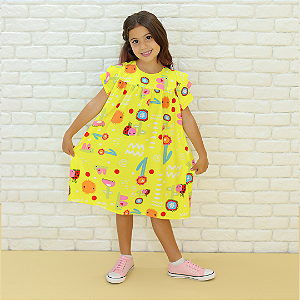 VESTIDO INFANTIL MENINA YELLOW