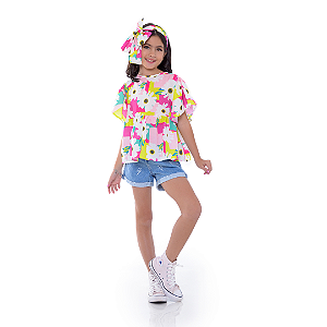 BLUSA INFANTIL MENINA BATA MARGARIDA