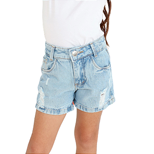 Short Infantil Jeans Menina Maria