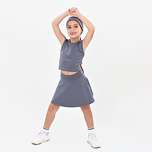 Conjunto Infantil Fitness Short Saia com Top Denise