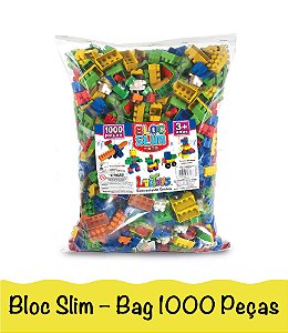 Blocos de Montar Slim Bag - 1000 peças