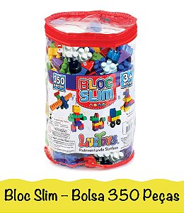 Blocos de Montar Slim Bolsa - 350 peças