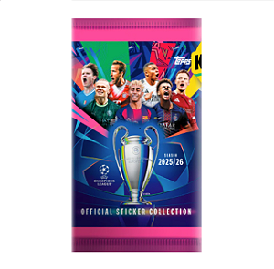 Figurinhas Uefa Champions League 2025/2026, 5 Envelopes = 30 Figurinhas