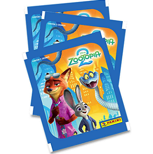 25 Figurinhas Zootopia 2, Panini = 5 Envelopes