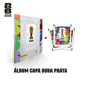 Copa Do Mundo 2026 - Album Capa Dura Prata + 5 Envelopes Fifa World Cup 2026