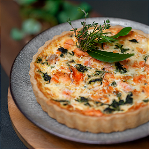 Torta de Espinafre com Salmão