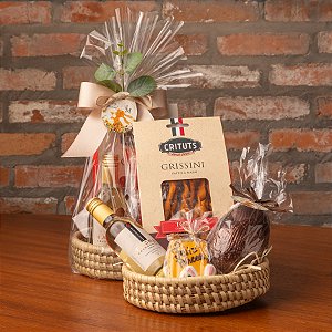 Cesta Oster Mini Gold Páscoa