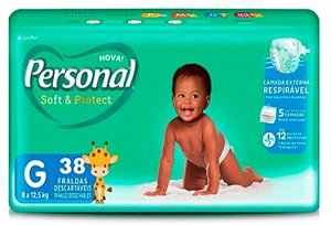 FRALDA PERSONAL BABY SOFT & PROTECT G C/38 UNIDADES