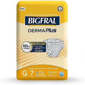 FRALDA GERIÁTRICA BIGFRAL DERMA PLUS G C/07 UNIDADES