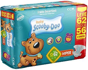 FRALDA SCOOBY-DOO G C/62 UNIDADES