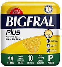 FRALDA GERIATRICA BIGFRAL PLUS P C/10 UNIDADES