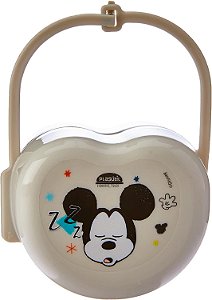PORTA CHUPETA PLASÚTIL DISNEY-MICKEY SONECA BEGE