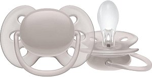 CHUPETA AVENT ULTRA SOFT CINZA TAMANHO 2 6-18M
