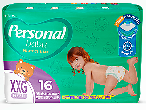 FRALDA PERSONAL BABY PROTECT & SEC XXG C/16 UNIDADES