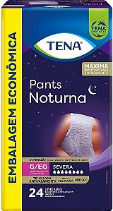 FRALDA GERIÁTRICA TENA PANTS NOTURNA ROUPA ÍNTIMA G/EG C/24 UNIDADES