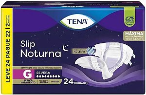 FRALDA GERIÁTRICA TENA SLIP NOTURNA G C/24 UNIDADES PAGUE 22