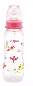 MAMADEIRA KUKA NATURAL COLOR DESENHOS ROSA 250ML
