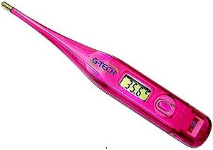 TERMÔMETRO DIGITAL G-TECH PONTA RÍGIDA ROSA