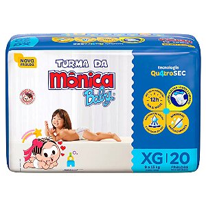 FRALDA TURMA DA MONICA JUMBO XG C/20 UNIDADES