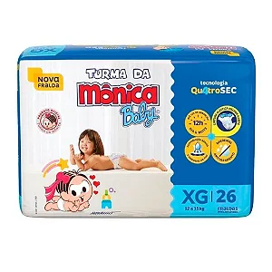 FRALDA TURMA DA MONICA ECONOMICA XG C/26 UNIDADES