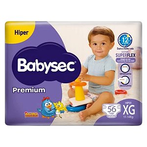 FRALDA BABYSEC PREMIUM HIPER XG C/56