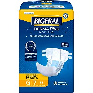 FRALDA GERIATRICA BIGFRAL DERMA PLUS NOTURNA G C/07 UNIDADES