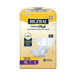 FRALDA GERIATRICA BIGFRAL DERMA PLUS XG C/07 UNIDADES