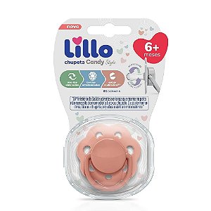 CHUPETA LILLO CANDY - BICO REDONDO SILICONE TAMANHO 6+ - MENINA