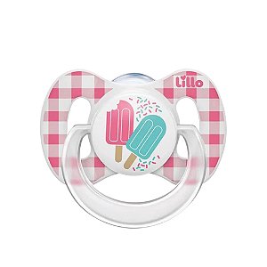 CHUPETA FUNNY XADREZ ORTODONTICA SILICONE TAMANHO 6+ MENINA