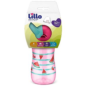 COPO EVOLUTION COM CANUDO SILICONE 300ML - MENINA