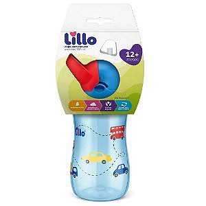 COPO EVOLUTION COM CANUDO SILICONE 300ML - MENINO