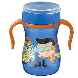 COPO LILLO SUPER EVOLUTION 360º COM ALÇA 240ML - MENINO 6+