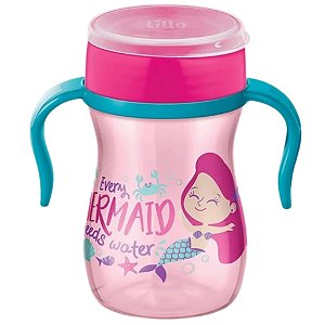 COPO LILLO SUPER EVOLUTION 360º COM ALÇA 240 ML - MENINA 6+