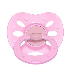 CHUPETA EXTRA AIR CORES LEVES ORTODONTICA SILICONE LILLO TAMANHO 0+ ROSA