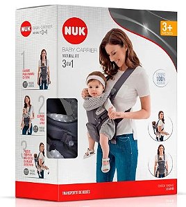 CARREGADOR DE BEBÊ CANGURU ERGONÔMICO COMFORT 3em1 NUK