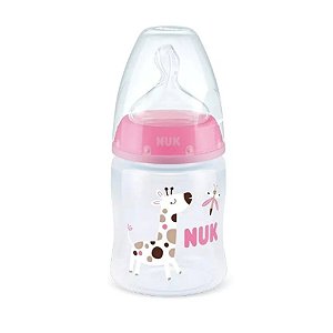 MAMADEIRA NUK FIRST CHOICE CONTROLE TEMPERATURA 150ML 0+ ROSA