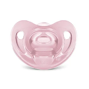 CHUPETA NUK SENSITIVE SOFT 100% SILICONE ROSA 6+