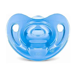 CHUPETA NUK SENSITIVE SOFT 100% SILICONE AZUL 6+