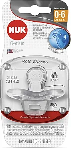 CHUPETA NUK SENSITIVE SOFT 100% SILICONE NEUTRAL 0+