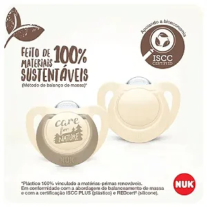 KIT COM 2 CHUPETAS NUK FOR NATURE SILICONE 6+
