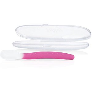 COLHER DE SILICONE C/ ESTOJO NÛBY ROSA