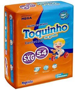 FRALDA TOQUINHO CONFORT SEC SXG C/54 UNIDADES