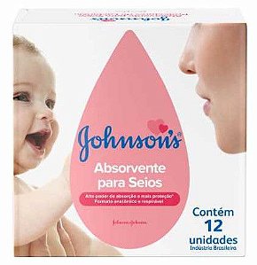 ABSORVENTE PARA SEIOS JOHNSON'S C/12 UNIDADES