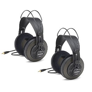 Kit 2 Fones de Ouvido Samson SR850 Headphones de Estúdio