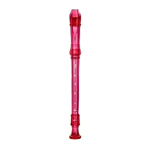 Flauta Doce Yamaha Germânica Rosa Translúcida YRS20G-P