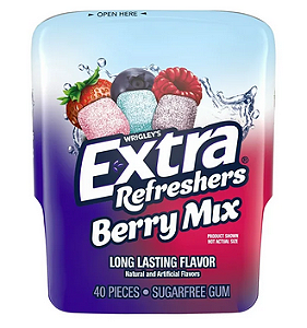 Extra Refreshers Sugar Free Chewing Gum - 40 Piece Bottle