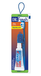 Dr. Fresh Oral Care Toothbrush Travel Kit with Cap & Toothpaste