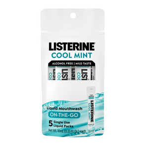 Listerine On-the-Go Cool Mint Alcohol Free Mouthwash