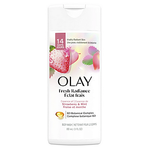 Olay Fresh Outlast Body Wash, Notes of White Strawberry & Mint, Travel Size