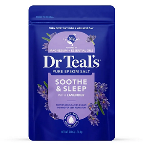 Dr Teal's Epsom Salt Magnesium Soak, Soothe & Sleep with Lavender